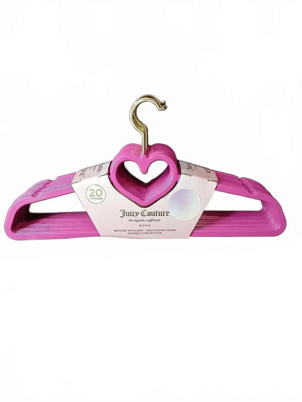 Juicy Couture Heart Hangers Set of 20 Pink Barbiecore Kawaii Y2K Organization